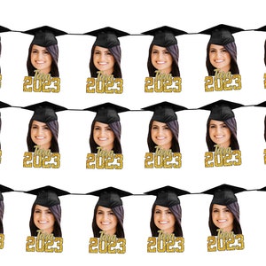 Graduation Face Birthday Banners, Graduation Wall Banner Photo Banners, Birthday Party Banner *please read description