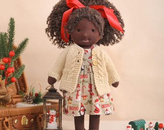 Waldorf Handmade Rag Doll - Personalized Collectors Plush for Kids Birthday Present With Beautiful Box-Samantha 12"