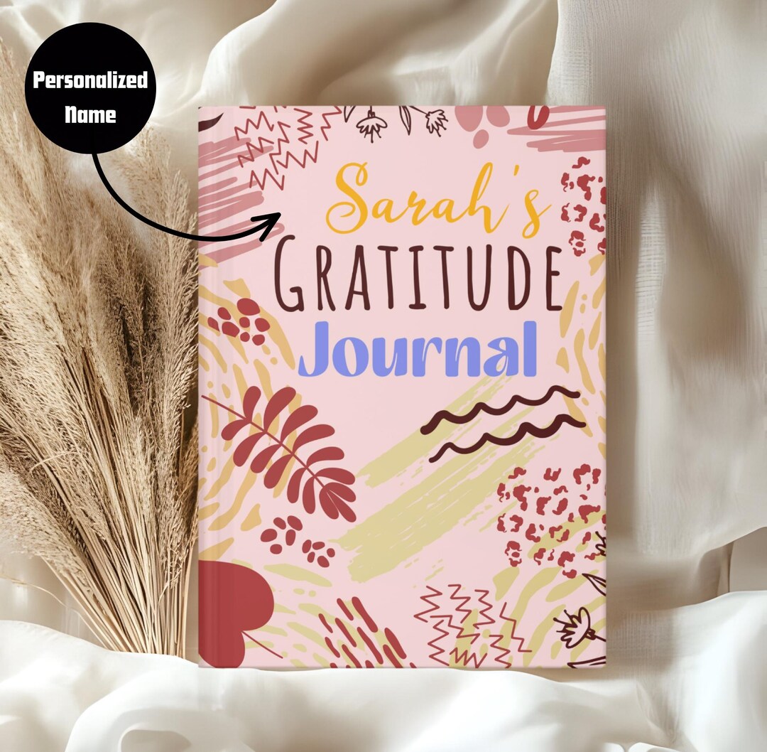 Personalized Gratitude Journal | Floral Custom Notebook, 16th Birthday ...