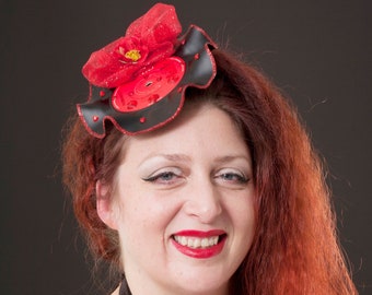 Alison Moyet Record Fascinator, music themed hair accessory