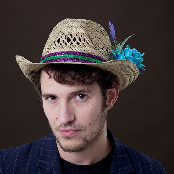 Tropical Festival Hat Straw Fedora 