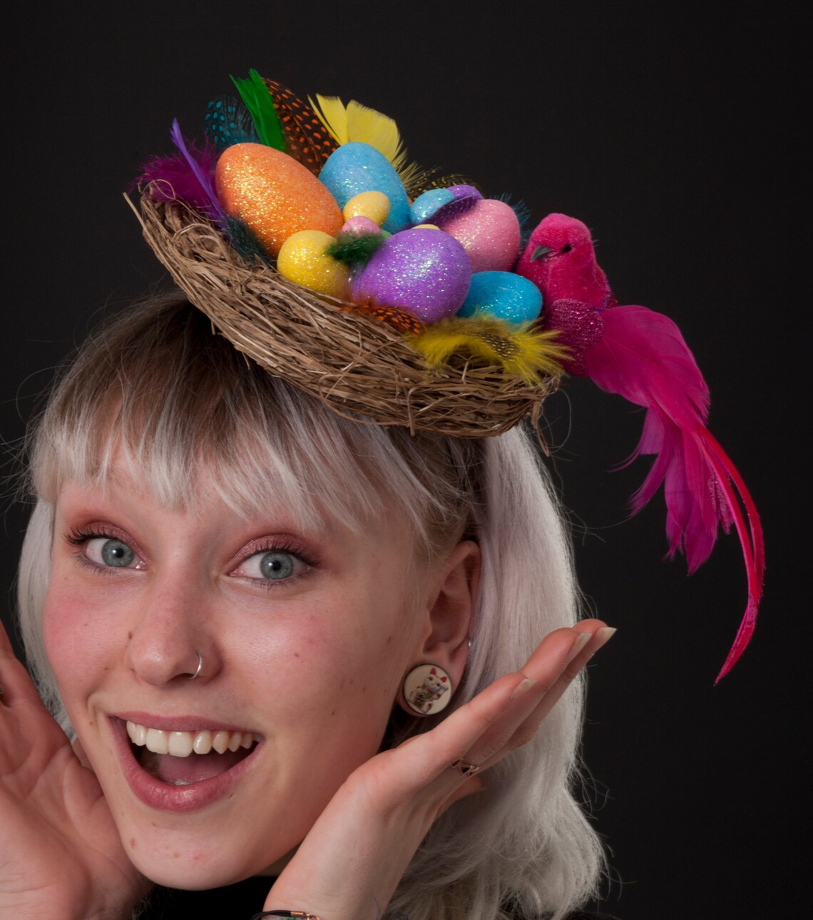 Aurora Fascinator in Duck Egg