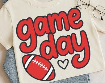 Retro Football Game Day PNG SVG: Sublimation Design (Digital Download)