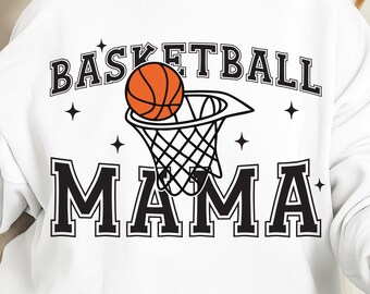 Basketball Mama Retro Checkered PNG with Coquette Bow (Digital Download)