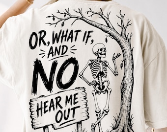 Grappig skelet PNG, sarcastische introverte humoristische afbeelding (digitale download)