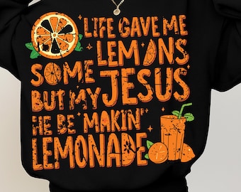 Life Gave Me Lemons PNG: Christian Faith Sublimation Design (Digital Download)
