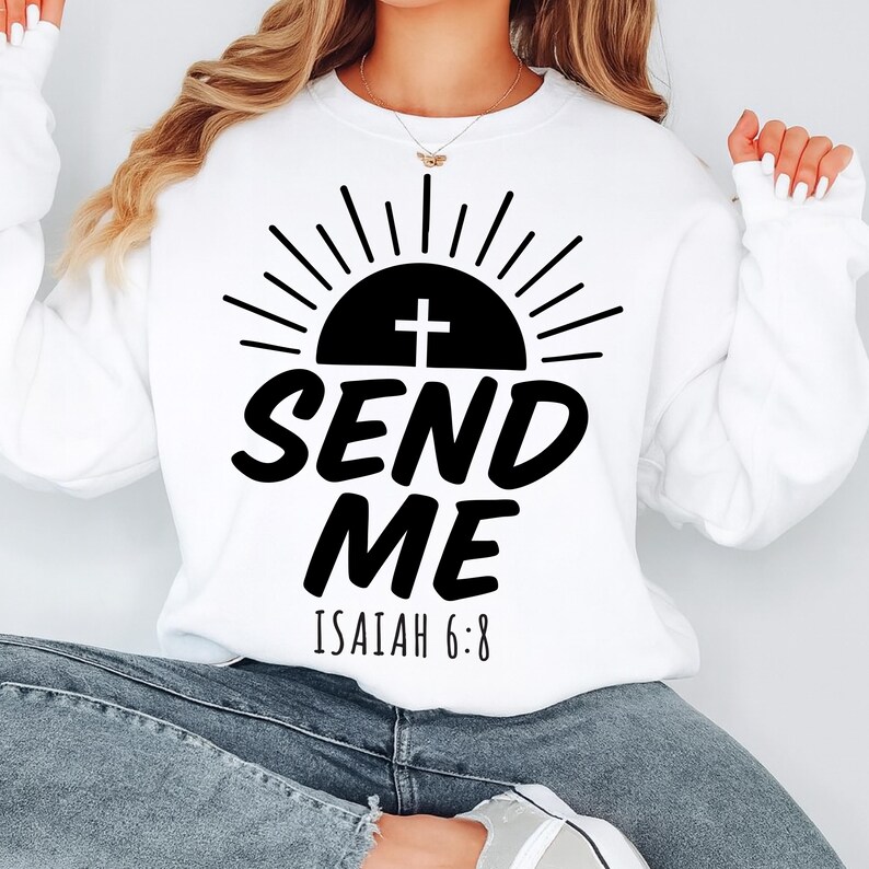 Send Me SVG Here I Am Lord Bible Verse Christian Shirt Design (digital ...