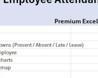 Attendance Tracker Excel Template | Class & Staff Register, Automated Dashboard, Google Sheets Included, Instant Download