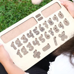 Wooden Montessori Math Learning Board: Custom Engraved Educational Toy