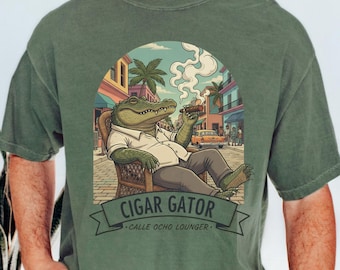 Cuban Gator T-Shirt: Comfort Colors Unisex Graphic Tee, City Animals Collection