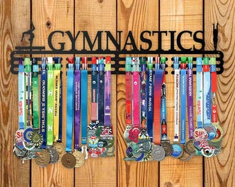Porta medaglie per ginnastica - Regalo per ginnasta - Espositore per medaglie da campionessa - Appendi medaglie personalizzato per danza - Porta medaglie per cheerleading - Porta medaglie per ragazze