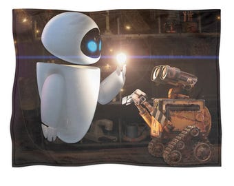 Couverture Wall-E et Eve, jeté en polaire, décoration intérieure