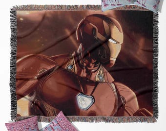 Iron Man Woven blanket, Avengers wall tapestry, throw