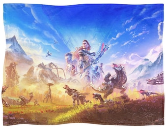 Horizon Zero Dawn blanket, fleece throw, decor