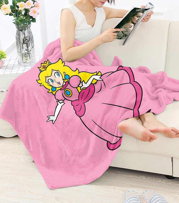 Super Mario Peach Blanket, Princess Fleece Throw, Home Decor - Etsy