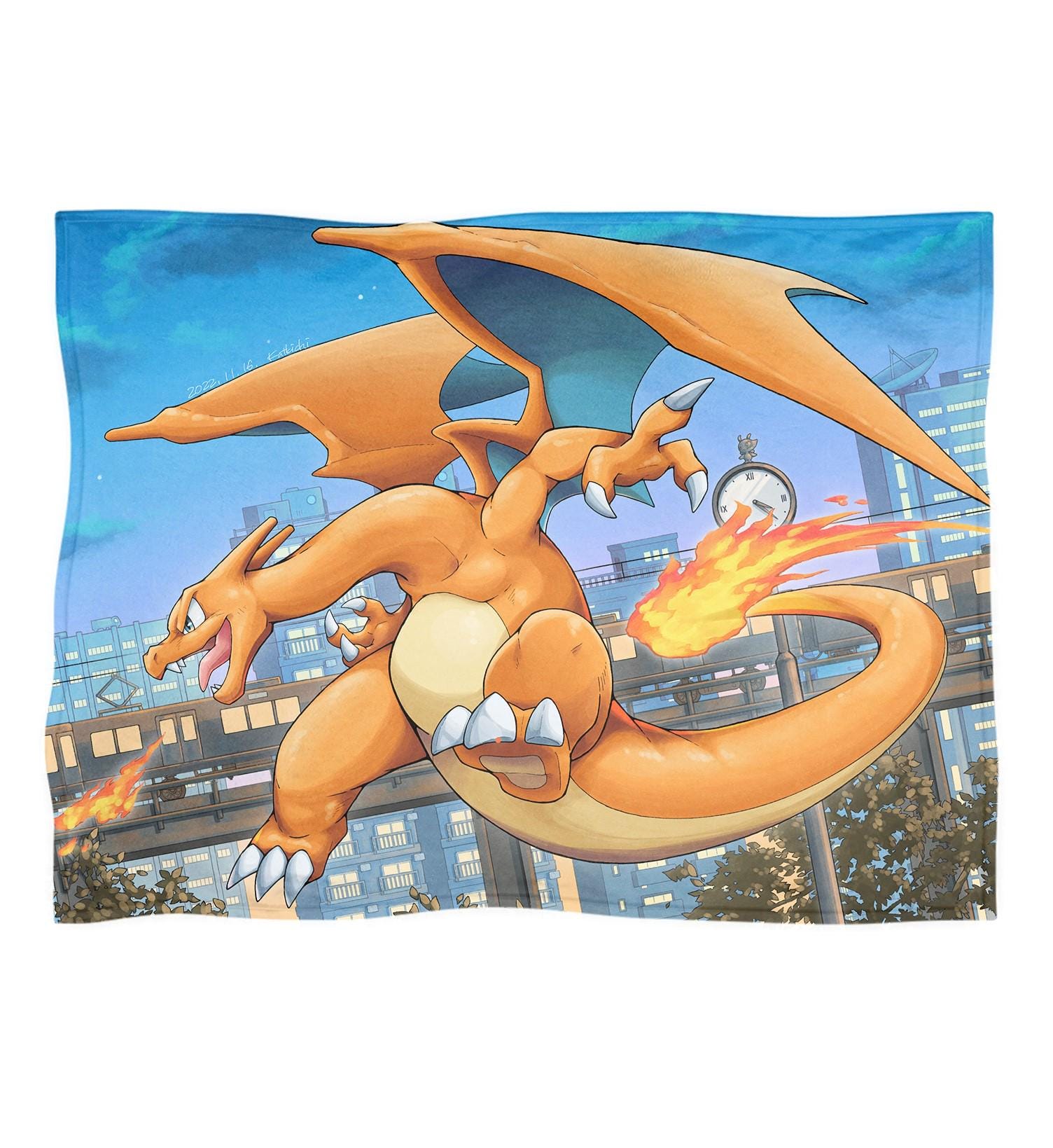 Charizard Throw Blanket - Etsy