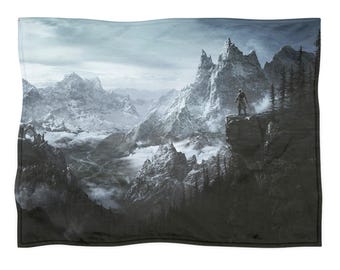 Manta de Skyrim, manta de forro polar, decoración del hogar
