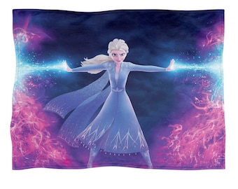 Frozen Elsa blanket, fleece throw, home decor