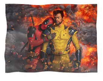 Manta de Deadpool y Wolverine, manta de forro polar, decoración del hogar
