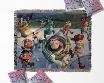 Toy Story vävd filt, Buzz, Woody väggtapet, pläd