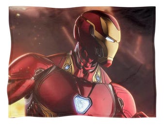 Manta de Iron Man, manta polar de Los Vengadores, decoración del hogar