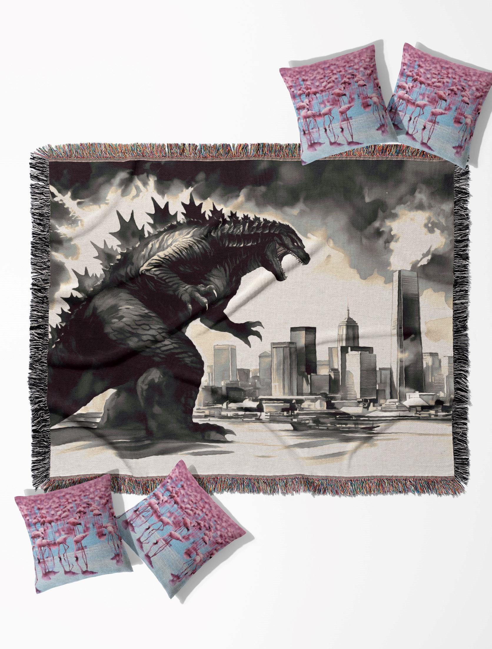 Godzilla Minus One Woven Blanket, Wall Tapestry, Throw - Etsy
