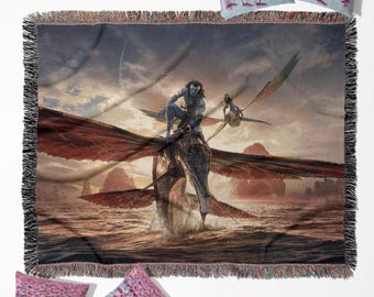 Couverture tissée The Way of Water Avatar, tapisserie murale, jeté