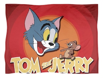 Koc Tom i Jerry, narzuta polarowa, dekoracja do domu