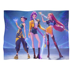 Kpop Demon Hunters, Huntrix Blanket, Fleece Throw, Decor - Etsy