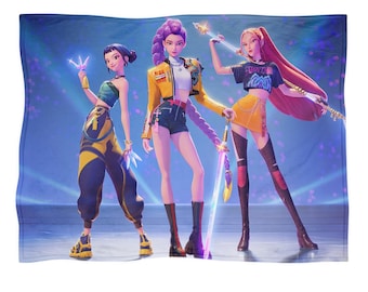 Manta de forro polar de cazadores de demonios del KPop, Huntrix, decoración