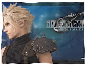 Final Fantasy VII Cloud Strife blanket, fleece throw, home decor