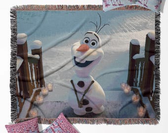 Frozen - Olaf Manta tejida, tapiz de pared, manta