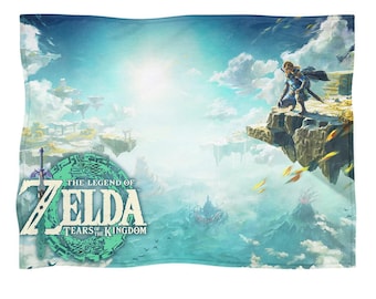 Koc z motywem Legendy Zeldy, polarowy koc z motywem Łez Królestwa, dekoracja do domu