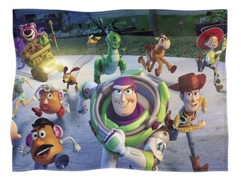 Toy Story blanket, Buzz Lightyear, Woody fleece throw, home decor