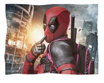 Manta de Deadpool, manta de forro polar, decoración del hogar