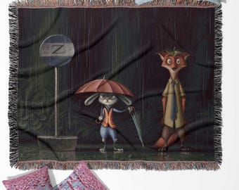 Zootropolis Nick e Judy Coperta tessuta, arazzo da parete, coperta