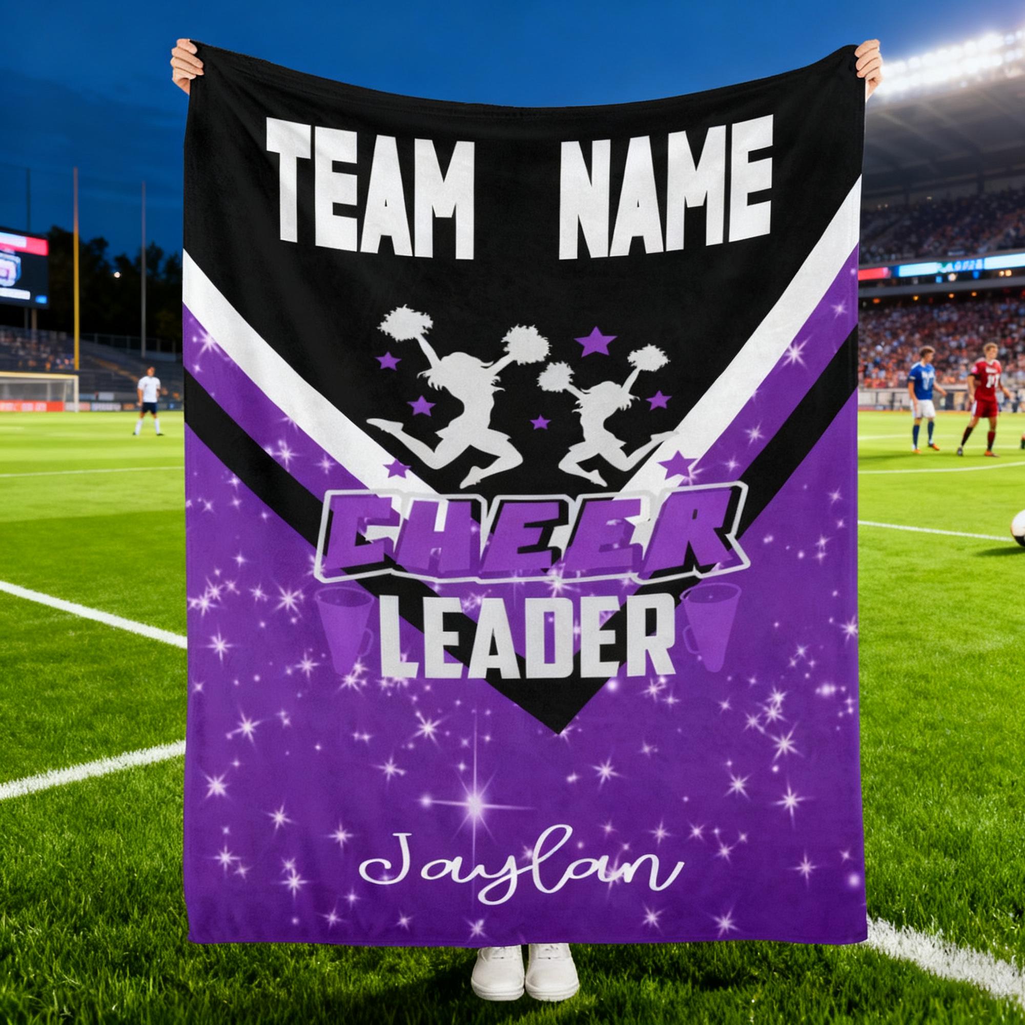 Discover Personalized Cheerleading Fleece Blanket - Custom Team Gift