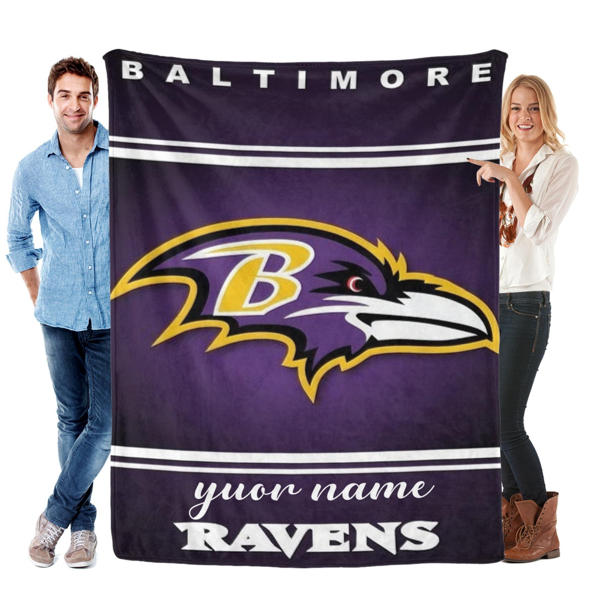 Logo Brands Baltimore Ravens 60x70 Super Plush Blanket