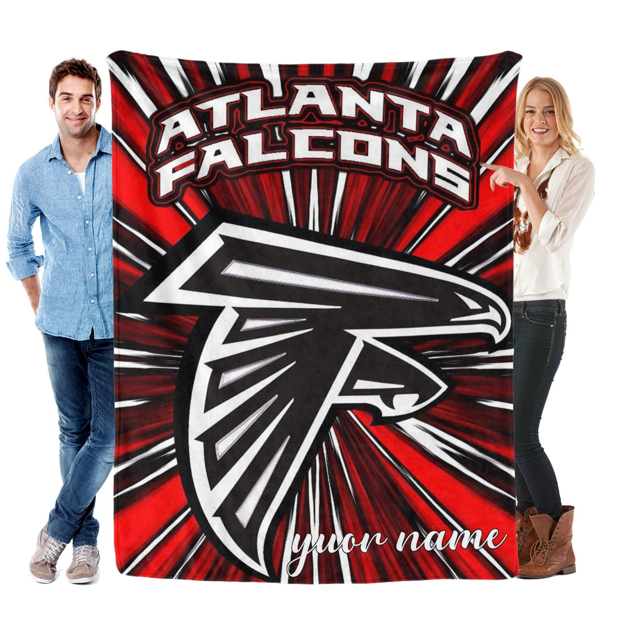 Discover Atlanta Falcons Personalized Fleece Blanket, Football Gifts