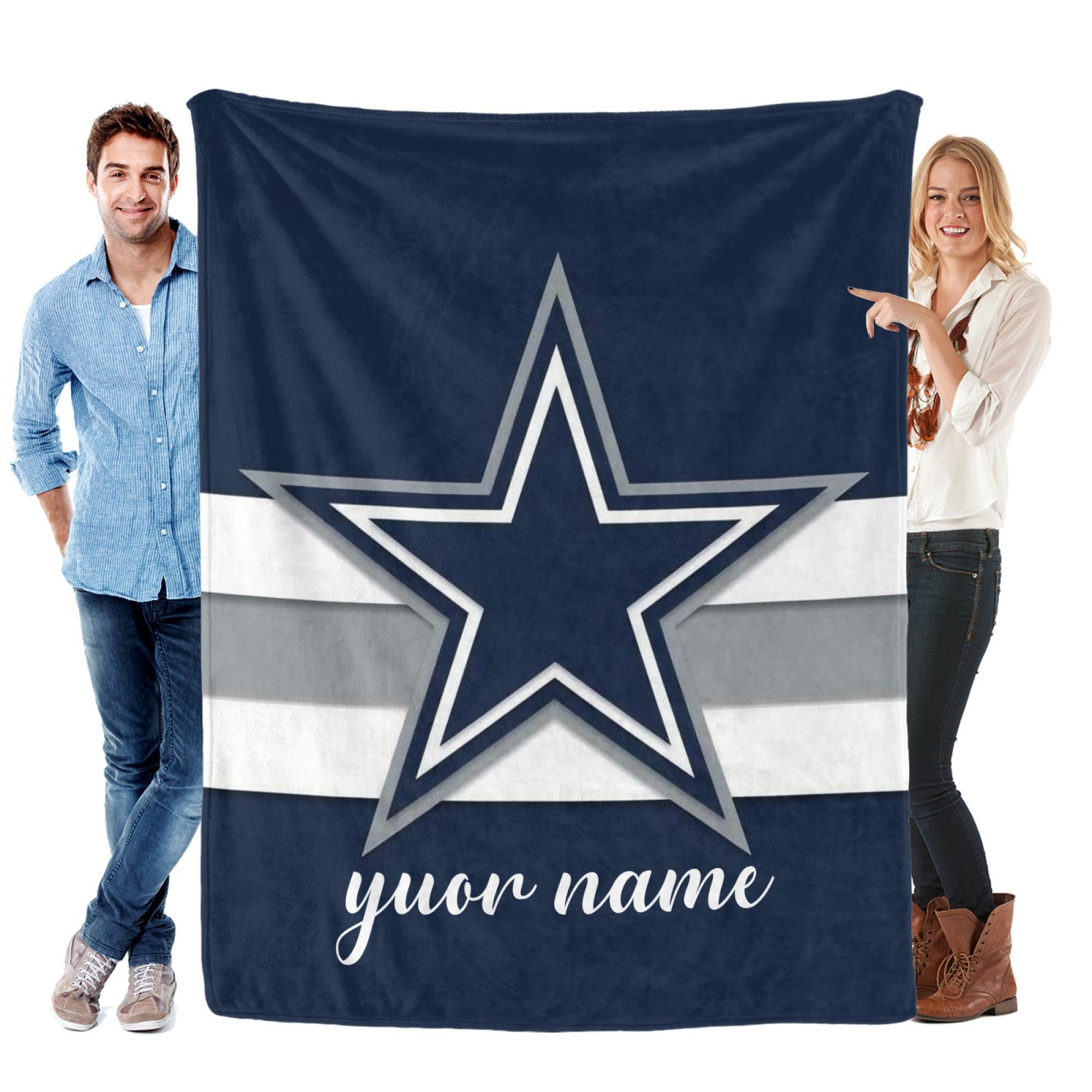 Discover Personalized Dallas Football Flannel Blanket, Football Gift