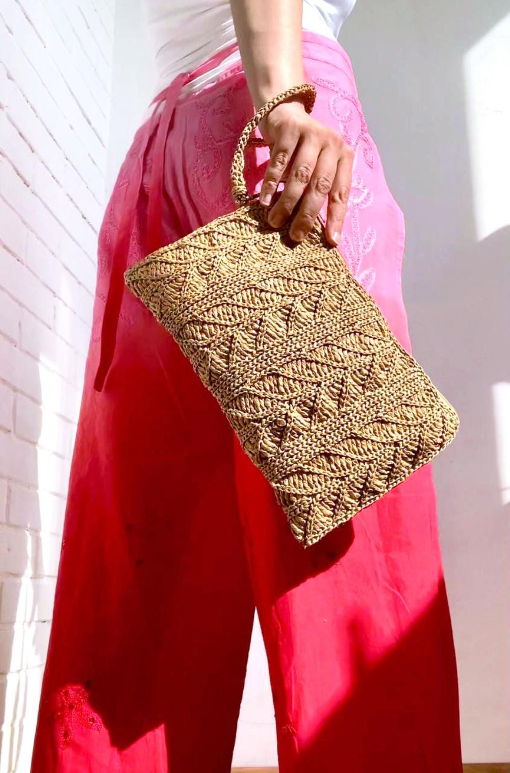 Pochette In Paglia Da Donna - Borsa Estiva A Spalla Con Nappe - Ideale Per Spiaggia E Matrimoni 2025 - 6