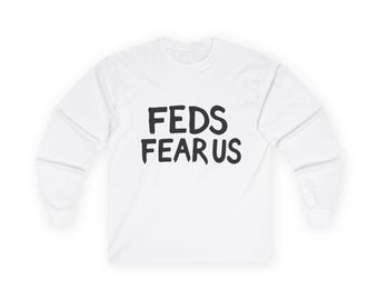 Camiseta unisex de manga larga, ropa informal, regalo para simpatizantes, ropa cómoda para el día a día, ropa de protesta, camiseta gráfica.