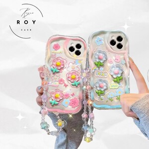 Coque 3D Avec Pendentif Fleur Et Chaîne Pour IPhone 13 Pro Max / XR Plus – Protection Anti-choc, Neuf