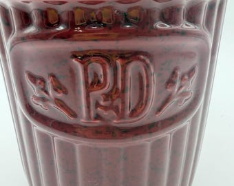 Paula Deen Red Ribbed Utensil Holder 6 Inch | Like New | Kitchen Decor