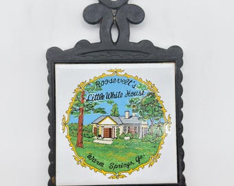 FDR Little White House Trivet | Cast Iron Ceramic | Warm Springs Georgia