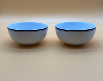 Dansk Bistro Christianshavn Blue Fruit Cereal Bowl / Vintage White Gres Portugal