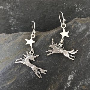 Unicorn star earrings