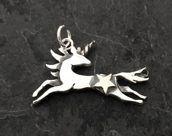 Unicorn - Unicorn charm - unicorn pendant- unicorn jewellery - unicorn necklace - silver unicorn - James