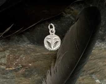 Owl Charm, silver owl charm, bird charm