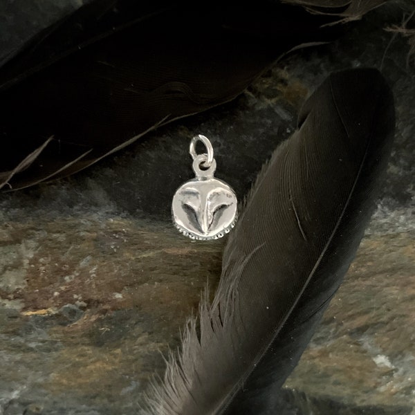 Charm hibou, breloque hibou en argent, breloque oiseau